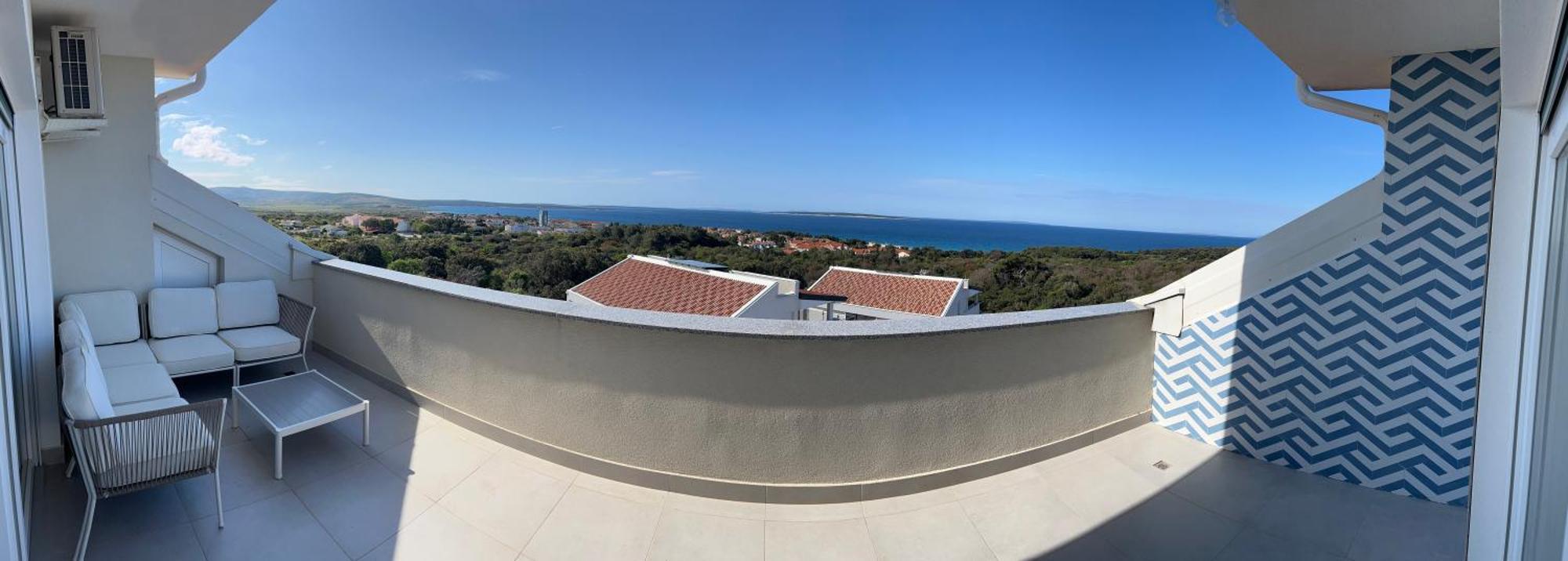 Apartmán Penthouse Sky Deluxe Novalja Exteriér fotografie